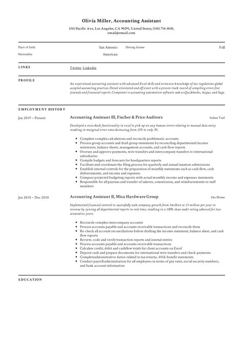 9 Accountant Assistant Resume Examples for 2024